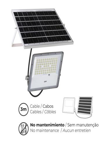 Foco Proyector Led Solar 200W. 1500Lm. 6.500K