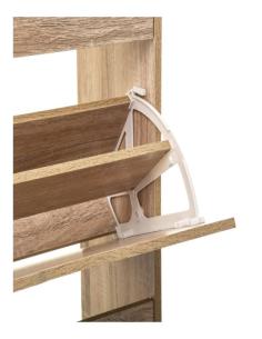 Zapatero de Madera 115x60x24cm. Color Natural 2