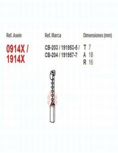 Escobillas CB-204 (342040,43) 2