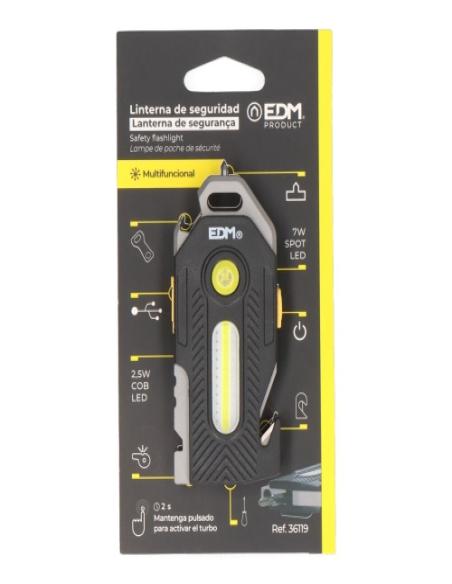 Linterna Seguridad 6 en 1 7w+2,5w 400Lm.2Led 300mA Linterna Seguridad 6 en 1 7w+2,5w 400Lm.2Led 300mA